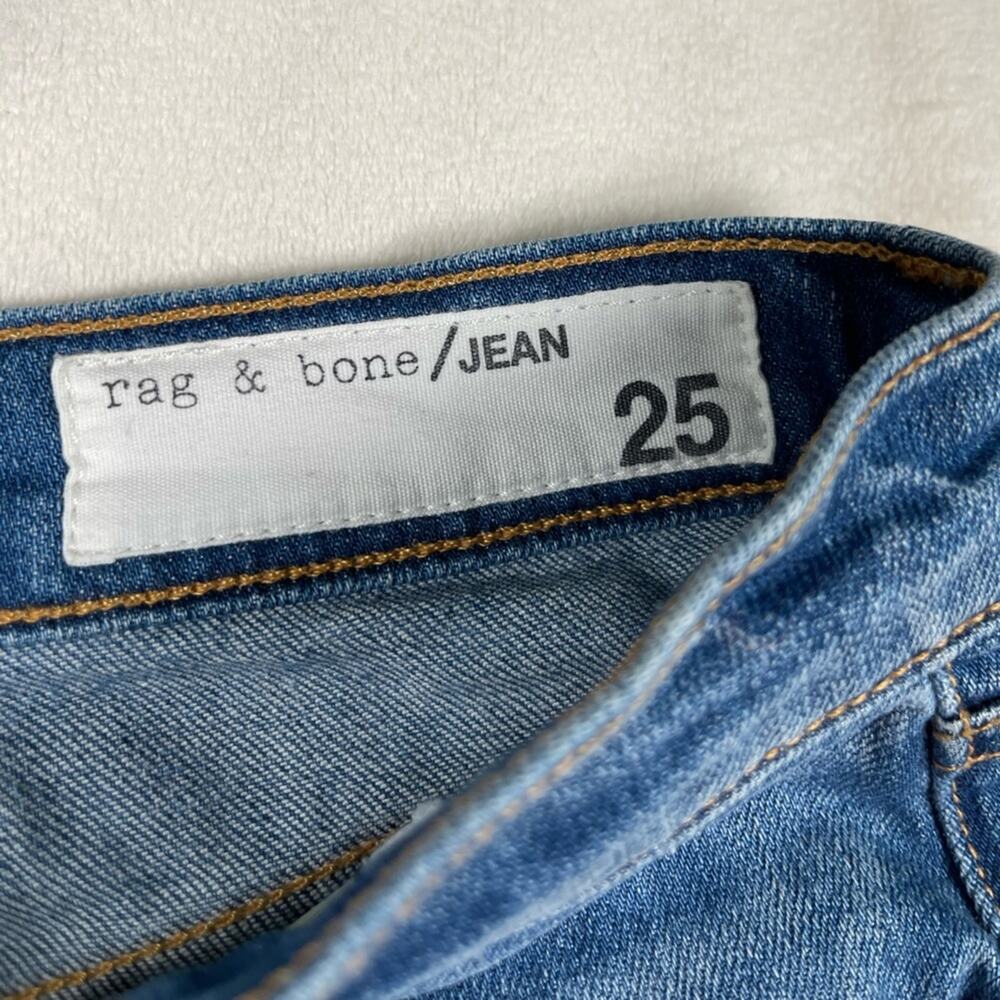Rag & Bone Jean Shorts Blue Denim Raw Edge Cut Off Classic 25 - Picture 3 of 5